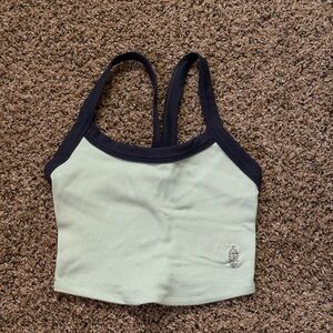 FP Movement by Free People Navy blue and Light Green Crop Top
